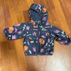 Columbia Baby Navy Rain Jacket with Colorful Abstract Prints